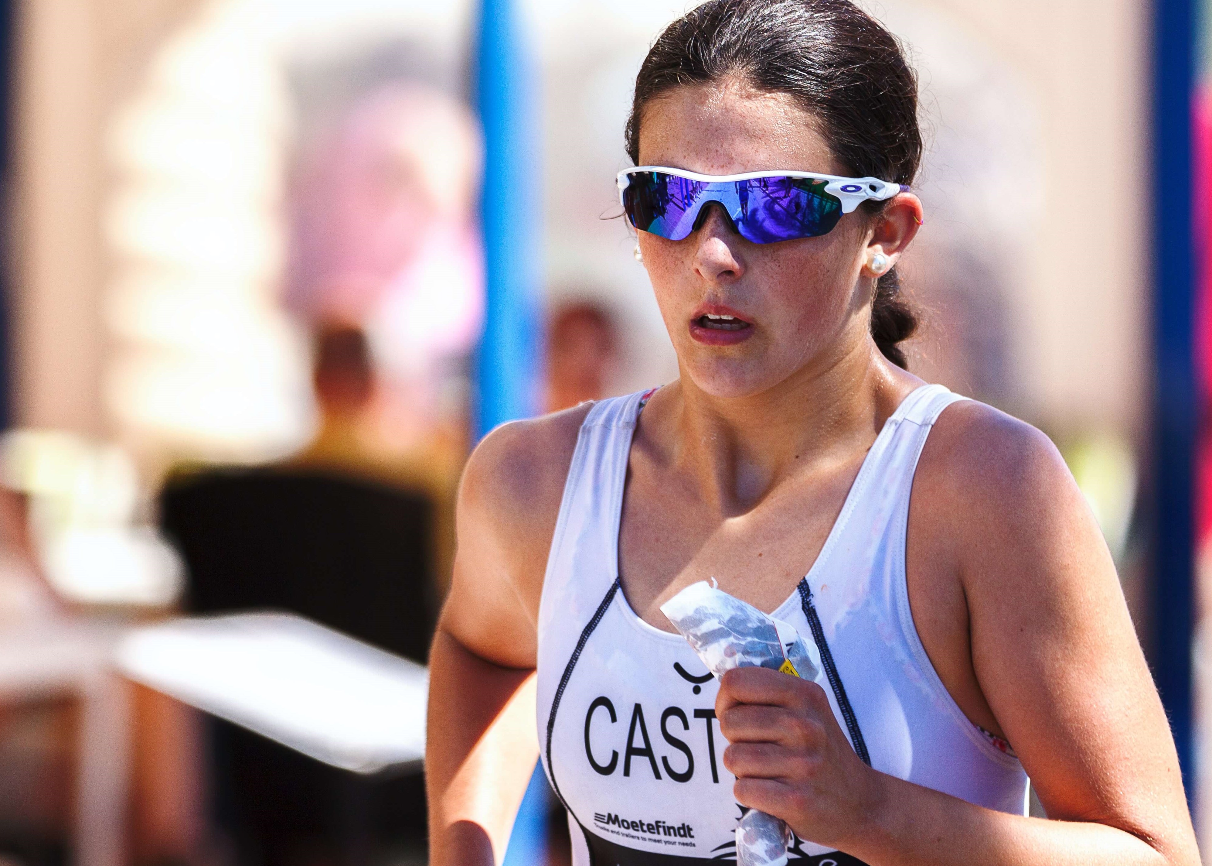 Athlete runner wearing uv sung